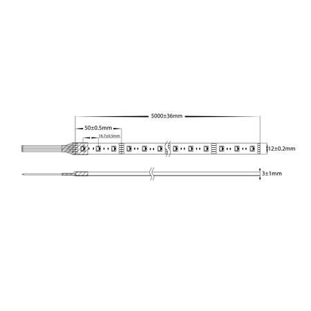 14.4w IP54 RGB + 5500k LED Strip (RGBC)