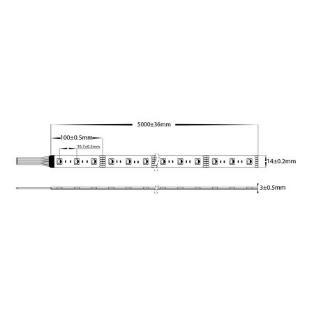 24w IP54 RGB + 3000k + 5500k LED Strip (RGBCW)