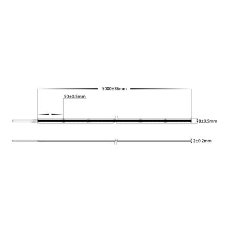 14.4w IP20 24v DC 3000K CSP Dotless LED Strip