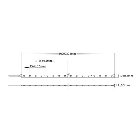 14.4w 24v DC IP20 LED Strip 4000k