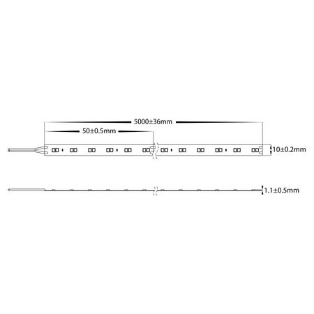 14.4w IP20 CT (Colour Temp) LED Strip 3000k + 5500K