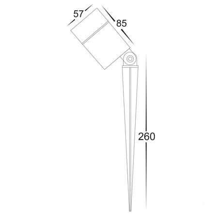 Oasis Black 7w TRI Colour LED Garden Spike Light