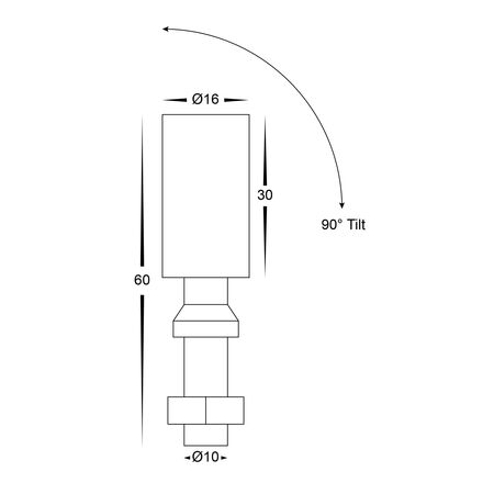 Spar Aluminium White Spike or Surface Mounted Spot Light