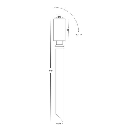 Spar Aluminium Black Spike or Surface Mounted Spot Light