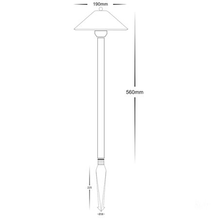 Forn Antique Brass 3.2w LED Garden Spike Lights