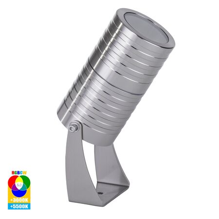 Nova 316 Stainless Steel RGBCW 7w LED Garden Spike Light