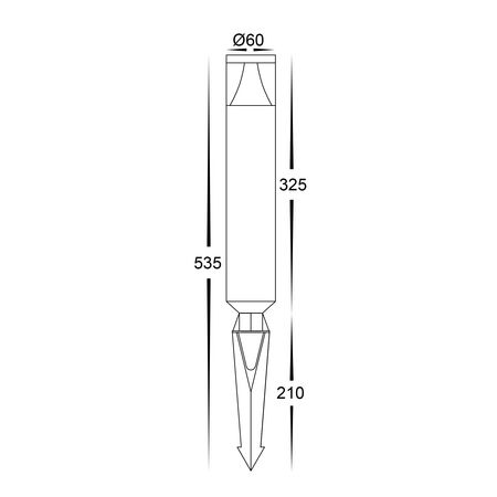 Divad Aluminium Black LED Garden Spike Light