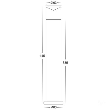 Highlite White TRI Colour LED Bollard Lights
