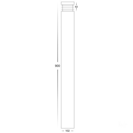 Maxi 900 316 Stainless Steel TRI Colour LED Bollard Light