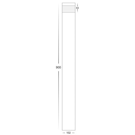 Maxi 900 316 Stainless Steel Louvred LED Bollard Light