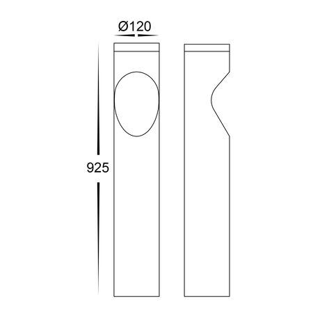Fedor Round Aluminium Black Tri Colour LED Bollard Light