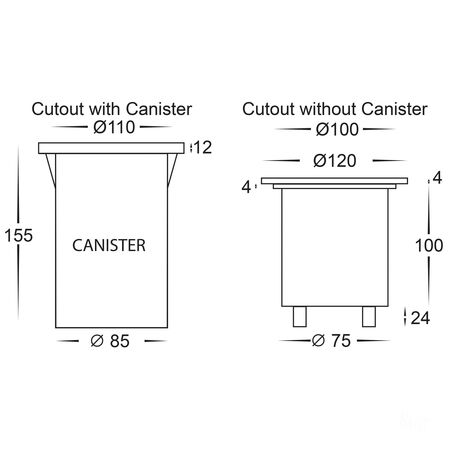 Metro Round 316 Stainless Steel TRI Colour Inground Lights
