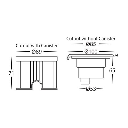 Split 316 Stainless Steel 3w RGBW LED Inground Light