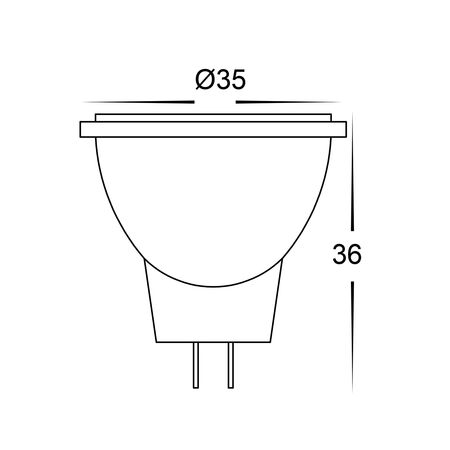 3w MR11 12v DC LED Globe
