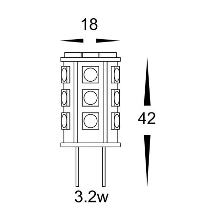 1.4w G4 12v DC LED Bi Pin Globe