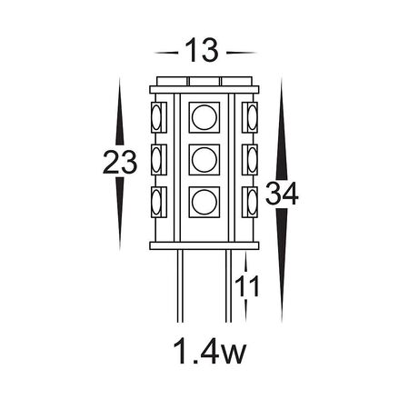 1.4w G4 12v DC LED Coloured Bi Pin Globes
