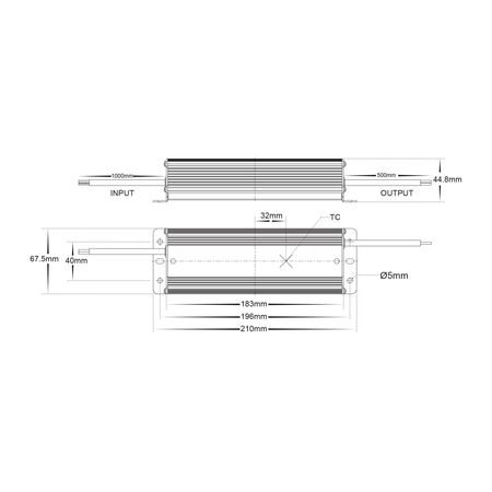 100w Weatherproof LED Driver