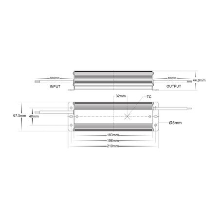 100w Weatherproof LED Driver