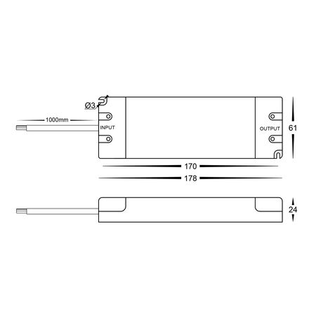 60W Indoor Dimmable LED Driver