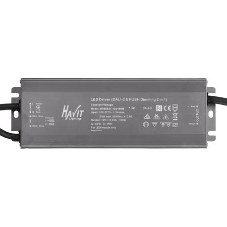 100W Dali 2 + Push Dim Dimmable LED Driver