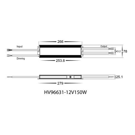 150W Dali 2 + Push Dim Dimmable LED Driver
