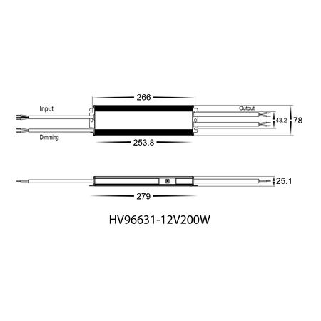 200W Dali 2 + Push Dim Dimmable LED Driver