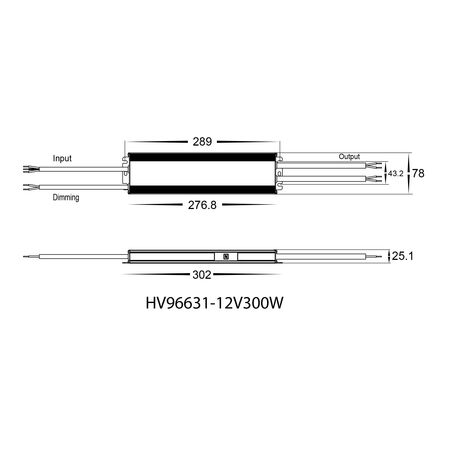 300W Dali 2 + Push Dim Dimmable LED Driver