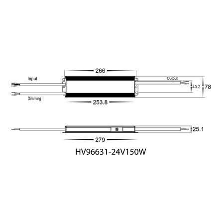 150W Dali 2 + Push Dim Dimmable LED Driver