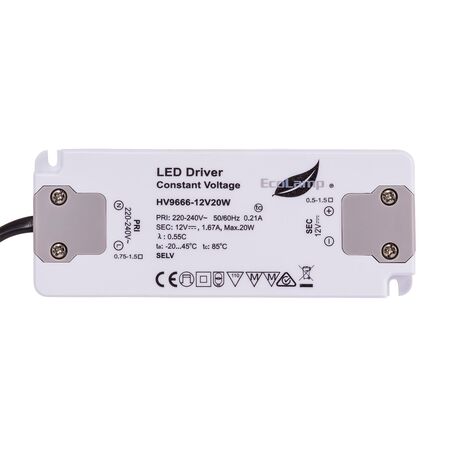 20w Indoor IP20 Constant Voltage LED Driver