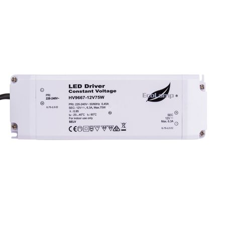 75w Indoor IP20 Constant Voltage LED Driver