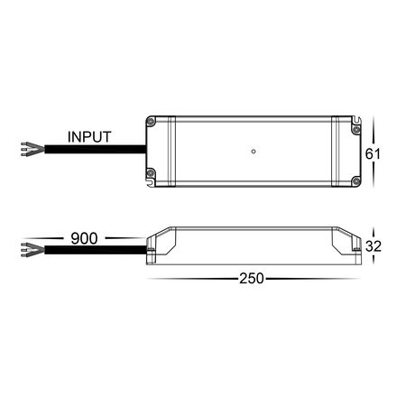60w Indoor IP20 Constant Voltage LED Driver