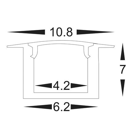 Micro Aluminium Recessed Profile