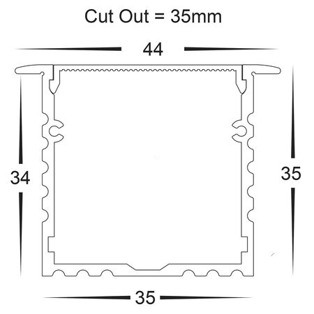 Deep Square Winged Aluminium Profile