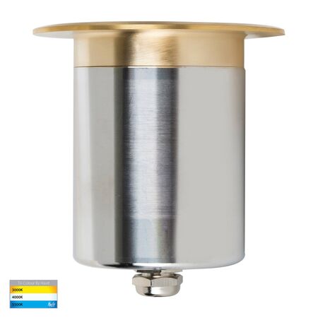 Ollo Brass TRI Colour LED Wall or Inground Light