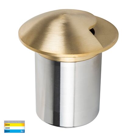 Viale Brass TRI Colour LED Single Driveway Light