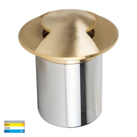 Viale Brass TRI Colour LED Double Driveway Light