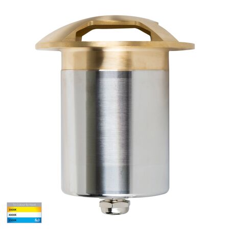 Viale Brass TRI Colour LED Triple Driveway Light