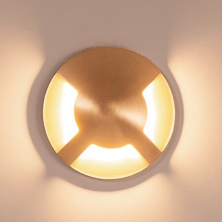 Viale Brass TRI Colour LED Triple Driveway Light