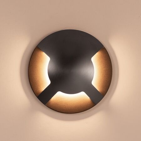 Viale Graphite Colourded Brass TRI Colour LED Triple Driveway Light