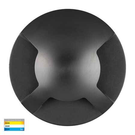 Viale Graphite Colourded Brass TRI Colour LED Triple Driveway Light