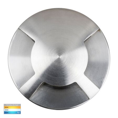 Viale 316 Stainless Steel TRI Colour LED Triple Driveway Light