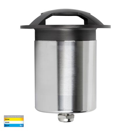 Viale Graphite Coloured Brass TRI Colour LED Four Way Driveway Light