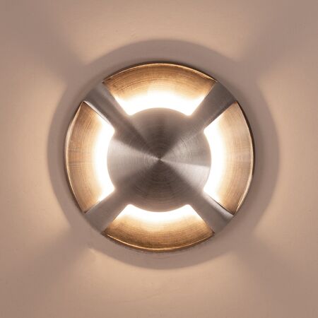 Viale 316 Stainless Steel TRI Colour LED Four Way Driveway Light