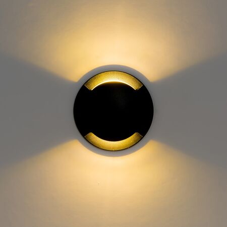 Dome Black Aluminium Two Way LED Deck Lights