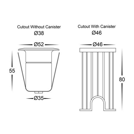 Elite Black Aluminium LED Deck or Inground Lights