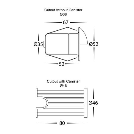 Elite Black Aluminium LED Wall or Step Light with Eyelid