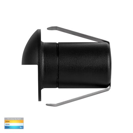 Elite Black Aluminium LED Wall or Step Light with Eyelid