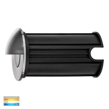 Elite Silver Aluminium LED Wall or Step Light with Eyelid