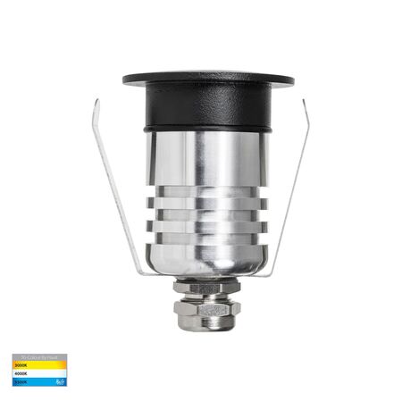 Brillo Black Aluminium LED Wall or Inground Light