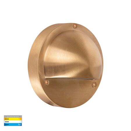 Pinta Solid Brass Step Lights with Eyelid